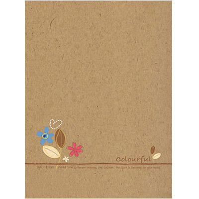 博崴 AO1012 牛皮筆記 16K橫線加厚-花 -5本入 / 包