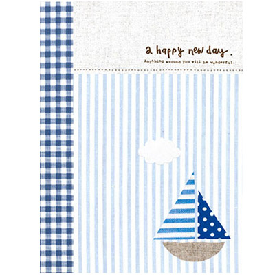 博崴 AF1202 Bon courage 16K加厚筆記-帆船 -5本入 / 包 