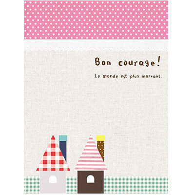 博崴 AF1201 Bon courage 16K加厚筆記-房子 -5本入 / 包 