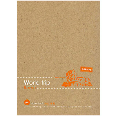 博崴 AD1610 牛皮筆記 A4空白-羅馬 -6本入 / 包 