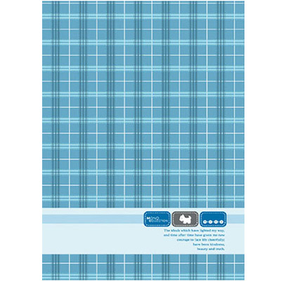 博崴 AM1508 Mono A4布格紋橫線筆記-藍 -6本入 / 包  