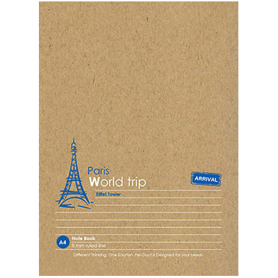 博崴 AD1611 牛皮筆記 A4橫線-巴黎 -6本入 / 包