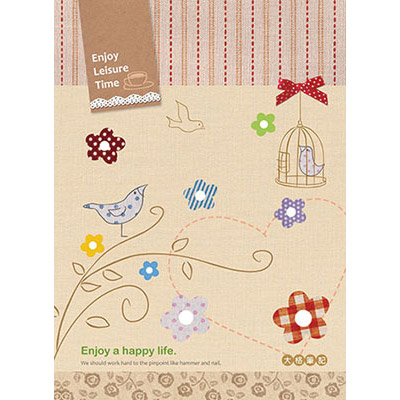 博崴 AF1618 25K大格平裝筆記-小鳥 -10本入 / 包