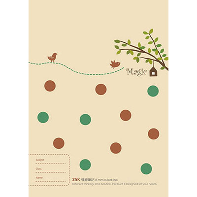 博崴 AF1621 25K平裝筆記-圓點 -10本入 / 包 
