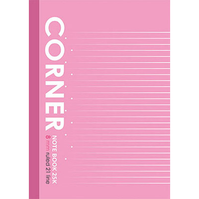 博崴 AD1601 CORNER 25K平裝筆記本-桃 -10本入 / 包