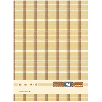 博崴 AM1209 Mono 16K布格紋空白平裝筆記本-米 -10本入 / 包  