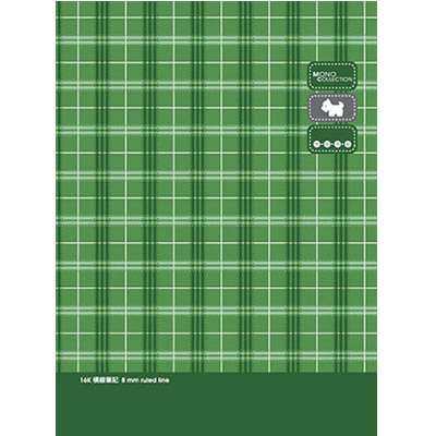 博崴 AM1060 Mono 16K布格紋平裝筆記本-綠 -10本入 / 包  