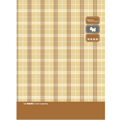 博崴 AM1057 Mono 16K布格紋平裝筆記本-米 -10本入 / 包  