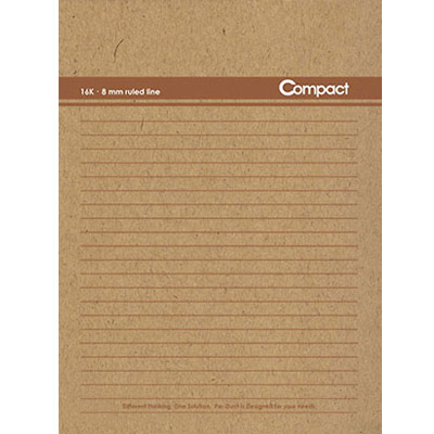 博崴 AO1003 Compact 16K牛皮平裝筆記-咖2 -10本入 / 包  