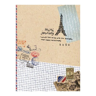  博崴 AF1043 Be happy 16K空白筆記-鐵塔 -10本入 / 包 