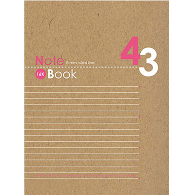 博崴 AO1008 16K平裝筆記-桃 -10本入 / 包