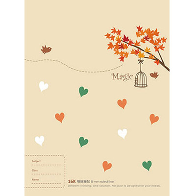  博崴 AF1072 16K平裝筆記(楓葉) -10本入 / 包  