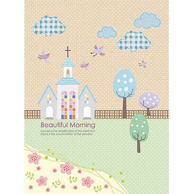 博崴 AF1069 16K平裝筆記(教堂早晨) -10本入 / 包