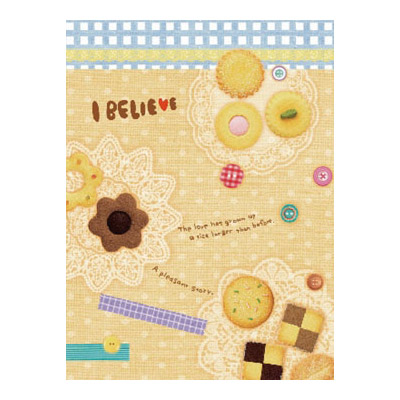 博崴 AF1040 Be happy 16K平裝筆記(餅乾) -10本入 / 包