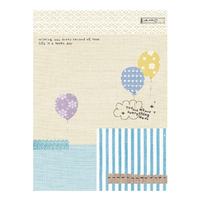 博崴 AF1038 Be happy 16K平裝筆記(卡帶) -10本入 / 包