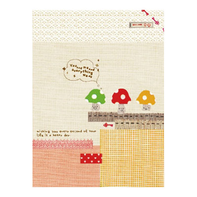 博崴 AF1037 Be happy 16K平裝筆記(蘑菇) -10本入 / 包 