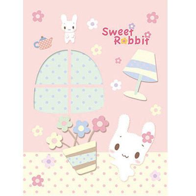 博崴 AF1035 RABBIT 16K平裝筆記(窗戶) -10本入 / 包