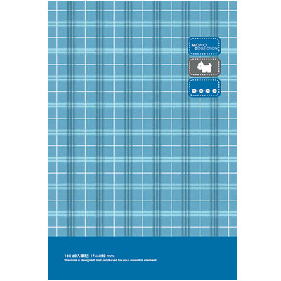 博崴 AM1431 Mono 18K布格紋膠皮筆記-藍(176*252) -3本入 / 包  