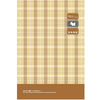 博崴 AM1429 Mono 18K布格紋膠皮筆記-米(176*252) -3本入 / 包  