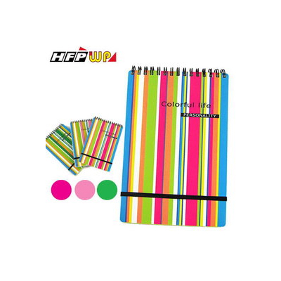  HFPWP 繽紛線條口袋型筆記本 隨機出色 N3351GP  