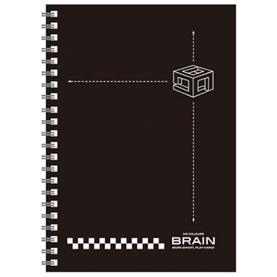 博崴 AW3037 50K無色系列膠圈筆記-黑 -3本入 / 包  