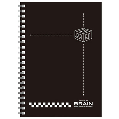 博崴 AW3035 A5無色系列膠圈筆記-黑 -3本入 / 包  