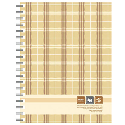 博崴 AM3256 50K布格紋夾袋膠圈本-米 -3本入 / 包  