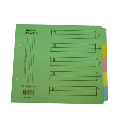 【雙鶖】A48835 二孔西德夾5段 分隔紙/包