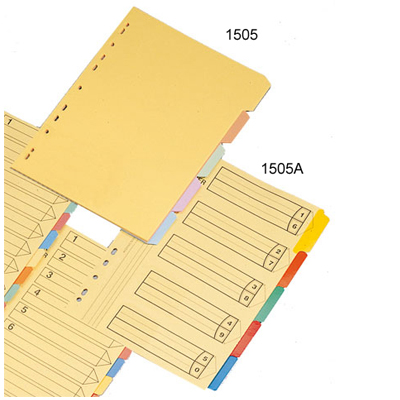 【雙鶖】1505A 5段膠膜 分隔紙 A4 5張/包  