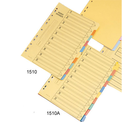 【雙鶖】1510 10段 分隔紙 紙質A4 10張/包  