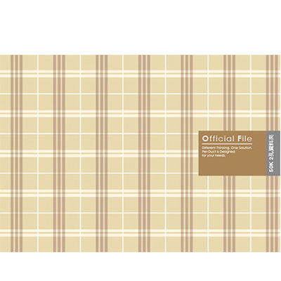 博崴 AO2034 50K布格紋資料卡夾-米 / 個 