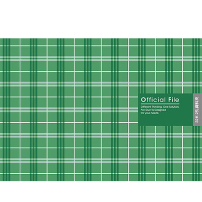 博崴 AO2033 32K布格紋資料卡夾-綠 / 個  