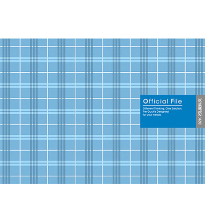 博崴 AO2032 32K布格紋資料卡夾-藍 / 個  