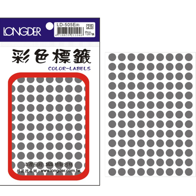 龍德 彩色圓點標籤 LD-505E (直徑8mm) /包  