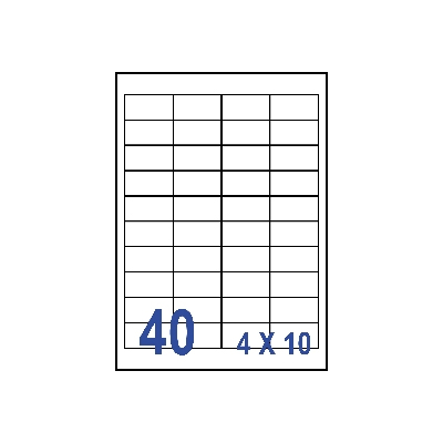 裕德3合1電腦標籤40格直角 100張/包 US4474 