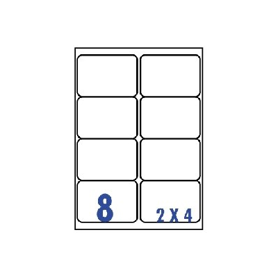 裕德3合1電腦標籤8格圓角 100張/包 US4269  