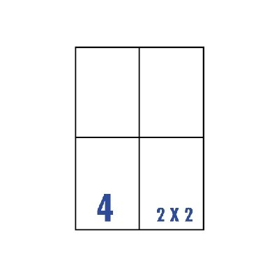  裕德3合1電腦標籤4格直角 100張/包 US4676  