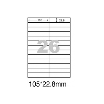阿波羅WL-9626影印用自黏標籤紙(26格/1包A4~100張入) 