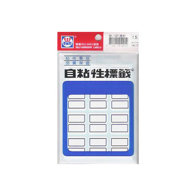 華麗牌WL-1021 藍框自黏標籤紙 (24x27mm) 180張/包 