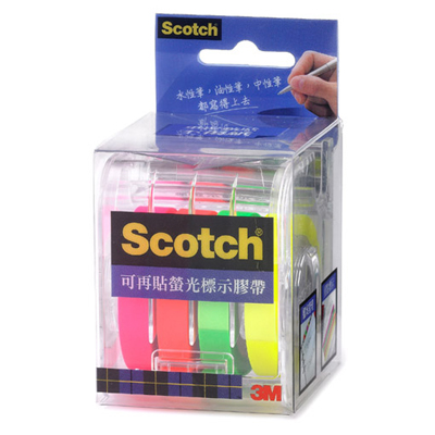 【3M】812 Scotch 可再貼螢光標示膠帶 / 組 