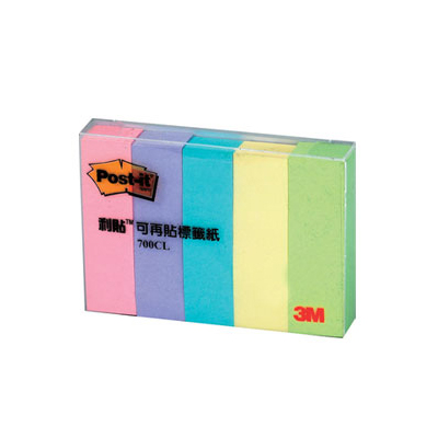 【3M】700CL-1 可再貼標籤紙系列 5色/包  